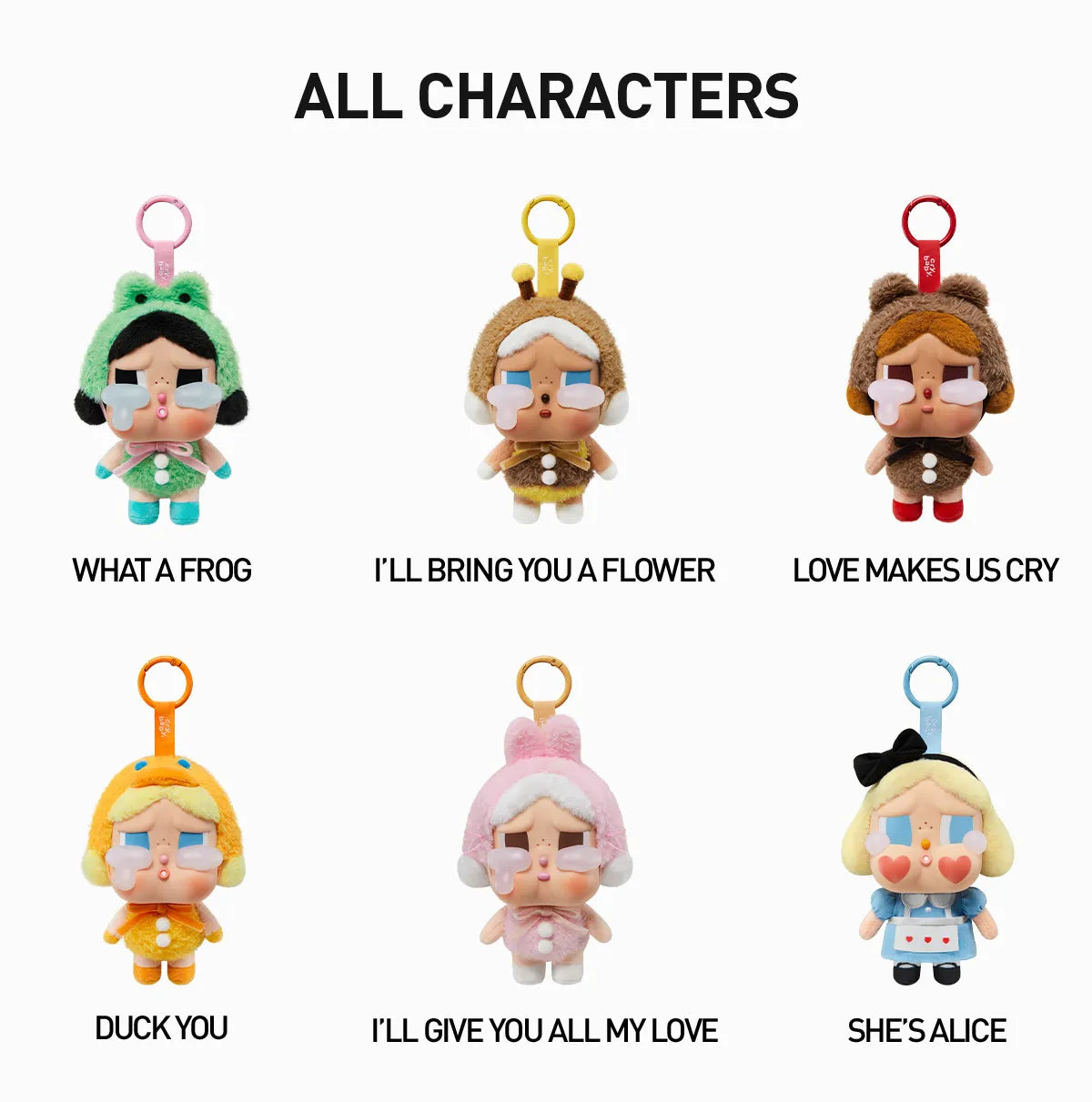 POP MART CRYBABY - Crying Again Series Vinyl Face Plush Keychain