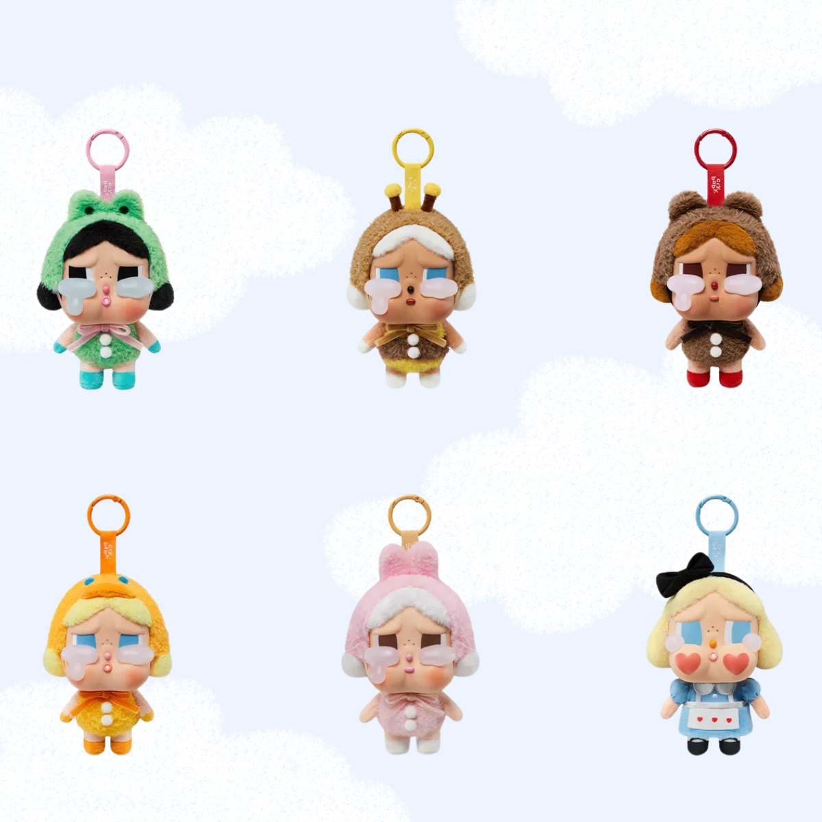 POP MART CRYBABY - Crying Again Series Vinyl Face Plush Keychain